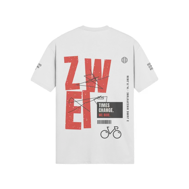 Expressive Typografie auf T-Shirt, Rückseite